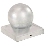 Post Caps 6 pcs Globe Final Galvanised Metal 101x101 mm 145500