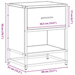 ZNTS Bedside Cabinet Grey Sonoma 40x31x50 cm Engineered Wood 848690