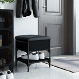 Shoe Bench Black 42x42x45 cm Engineered Wood 835182