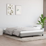 Bed Frame without Mattress Light Grey 135x190 cm Double Double Fabric 349824