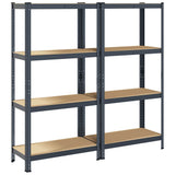 4-Layer Storage Shelves 2 pcs Anthracite Steel&Engineered Wood 4016937