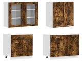 Kitchen Unit LYON 8 pcs Smoked Oak Engineered Wood 3438207