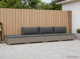 4 pcs Rattan Lounge Set with Cushions GENDT Natural Rattan 3429875