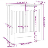 Engineered Wood Radiator Cover 78 cm 325562
