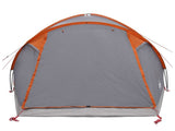 Cabin Tent Grey and Orange 4-Person Polyester and Steel 42028581
