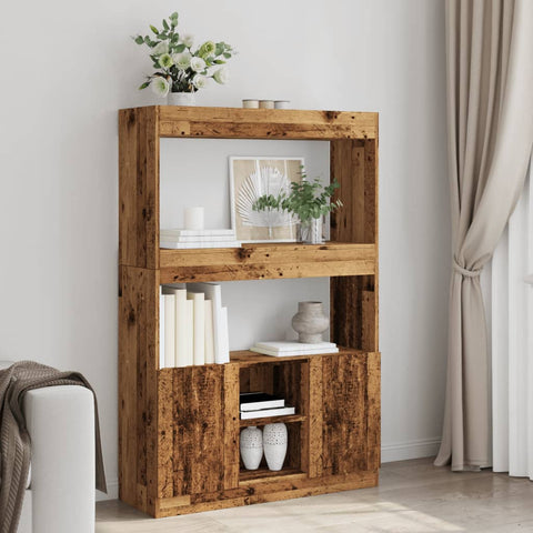 Highboard Old Wood 92x33x140 cm Engineered Wood 3309616