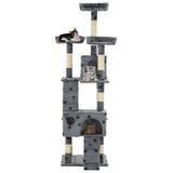 Cat Tree with Sisal Scratching Posts 170 cm Paw Prints Grey 170613