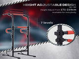 Steel Multi-Use Exercise Power Tower Pull Up Station Adjustable Height W/ Grips T3398P349207