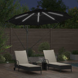 Umbrella 294 x 294 x 248 cm Polyester and Aluminium Black 42003387