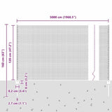 Welded Wire Fence with Post 50 x 1.2 m PVC-Coated Steel 3336637