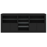 Sideboard with LED Lights Black 162x37x67 cm 3209031