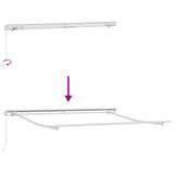 Retractable Awning Red 350 x 250 cm Polyester and Aluminium 3330429