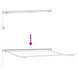 Retractable Awning Manual Light grey 350 x 250 cm Fabric 3330375