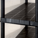 Storage Shelf 5-Tier Black 91.5x45.7x185 cm Plastic 147686