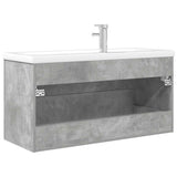 2 Piece Bathroom Furniture Set Concrete Grey Engineered Wood 3324963