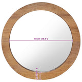 Wall Mirror 60 cm Teak Round 288806