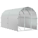 Chicken Coop Silver 400 x 200 x 200 cm Galvanised Steel 3434686