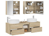 Bathroom Furniture Set 5 pcs Sonoma Oak 3407089