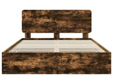Bed Frame with Drawer Smoked Oak 120 x 200 cm Engineer Wood 3412613