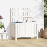 Garden Storage Box White 76x42.5x54 cm Solid Wood Pine 836145