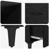 Highboard Black Oak 69.5 x 34 x 180 cm Engineered Wood 3416167