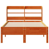 Bed Frame without Mattress Wax Brown 100x200 cm Solid Wood Pine 3306896