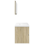ZNTS 3 Piece Bathroom Furniture Set Sonoma Oak Engineered Wood 3325037