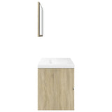 ZNTS 3 Piece Bathroom Furniture Set Sonoma Oak Engineered Wood 3325037