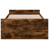 Bed Frame with Drawers without Mattress Smoked Oak 90x190 cm Single 3280346