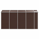 Garden Shed Brown 191x385x198 cm Galvanised Steel 3188267