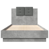 Bed Frame without Mattress Concrete Grey 75x190 cm Small Single 3209978