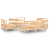 8 Piece Garden Lounge Set Solid Pinewood 3082412
