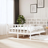 3101359 Bed Frame without Mattress White Solid Wood 160x200 cm