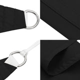 Sunshade Sail Oxford Fabric Square 4x4 m Black 135744
