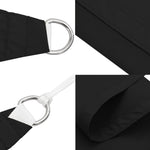 ZNTS Sunshade Sail Oxford Fabric Rectangular 3x4.5 m Black 135761