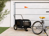 Pet Bike Trailer Black Oxford Fabric and Iron 93856