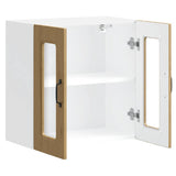 Kitchen Wall Cabinet with Glass Door Kalmar Artisan Oak Engineered Wood 853676