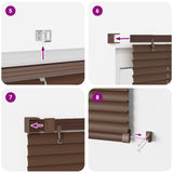 Venetian Blind Dark Brown with Pattern 213 x 150 cm 25 mm PVC 42003808