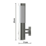 Outdoor Wall Lamps 2 pcs with Motion Detector Stainless Steel 160164
