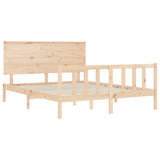 Bed Frame without Mattress King Size Solid Wood Pine 3193406