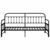 Daybed Frame Black 90 x 190 cm Powder-Coated Steel 42002637
