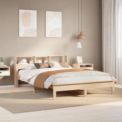 Bed Frame without Mattress 160x200 cm Solid Wood Pine 3309731