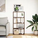 Bookcase Brown Oak 60x20x120.5 cm Engineered Wood 858153