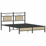Bed Frame without Mattress Sonoma Oak 150x200 cm King Size Engineered Wood 4106946