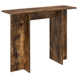 Console Table Smoked Oak 100 x 30 x 75 cm Engineered Wood 8001171