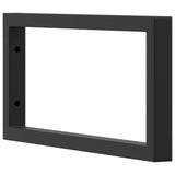 Shelf Brackets for Washbasin 2 pcs Black Rectangular Steel 4007272
