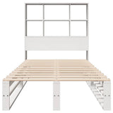 Bookcase Bed without Mattress White 90x190 cm Single Solid Wood 3323939