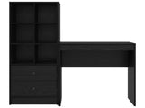 Desk with Drawer with Shelf with Storage 2 pcs Black Oak 3337306