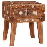 End Table with Drawer Brown 40 x 32 x 46 cm Solid Reclaim Wood 4104556