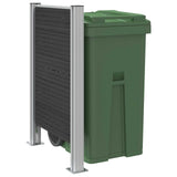 Garbage Bin Fence Grey 85 x 12 x 115 cm Aluminium and WPC 42039180